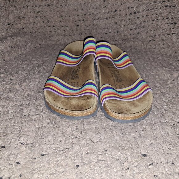 BIRKI'S/BIRKENSTOCK-Curacao II Stretch Rainbow Sandal-SZ 7-Excellent - Picture 3 of 8